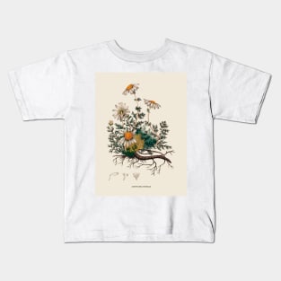 Camomile Antique Botanical Illustration Kids T-Shirt